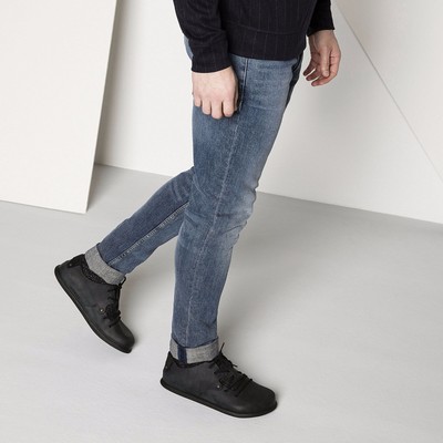 croc effect leather loafers