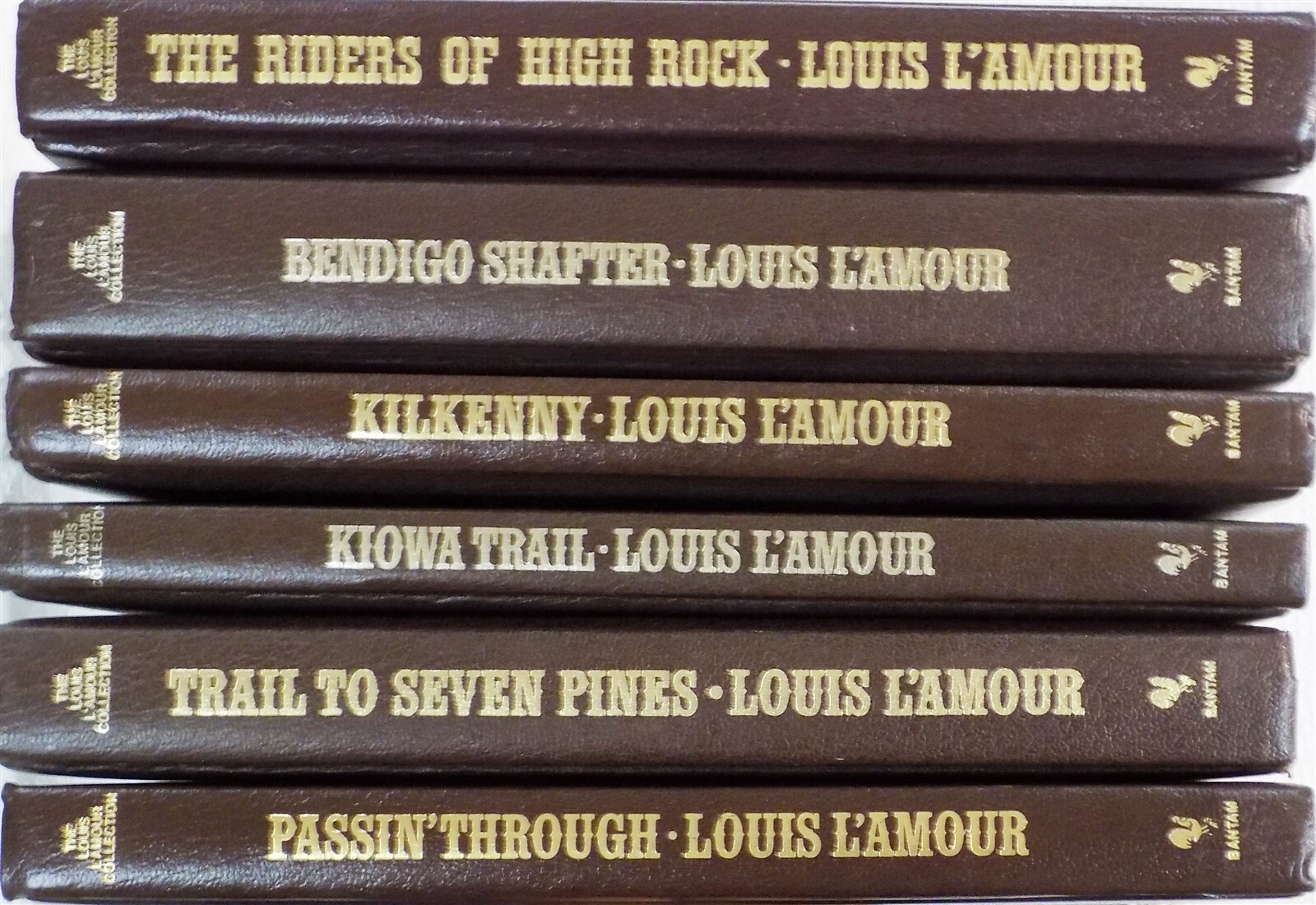 Lot of 6 Louis L'Amour Books! Imitation Leather Kilkenny Kowa Trail and ...
