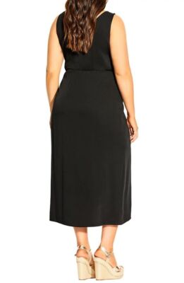その他 Item 16 City Chic 213859 Festive Sleeveless Maxi Dress SZ M/18 Black | eBay