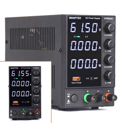 60V 5A DC Power Supply Bench Variable Adjustable Switching Regulated 4 Digits