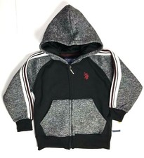U.S. Polo Assn USPN Kids Hooded Jacket Full Zip Youth Size S 4 Kid New