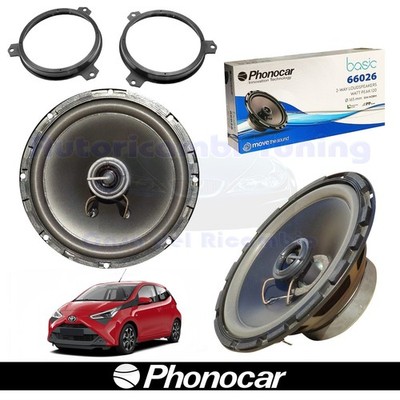 Phonocar 66026 Coaxial Car Speakers 165mm 60W For Toyota Aygo Front Rear 2-Way