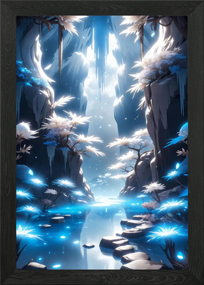 Anime Torii Tor Landschaft gerahmtes Wandbild Poster Leinwanddruck Bild