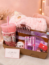 Pink Self Care Gift Box for Her Cozy Blanket Tumbler Spa Birthday Care Package