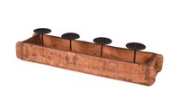 Kerzenhalter KerzenstäNder Ziegelform FüR 4 Blockkerzen Aus Recyceltem Holz