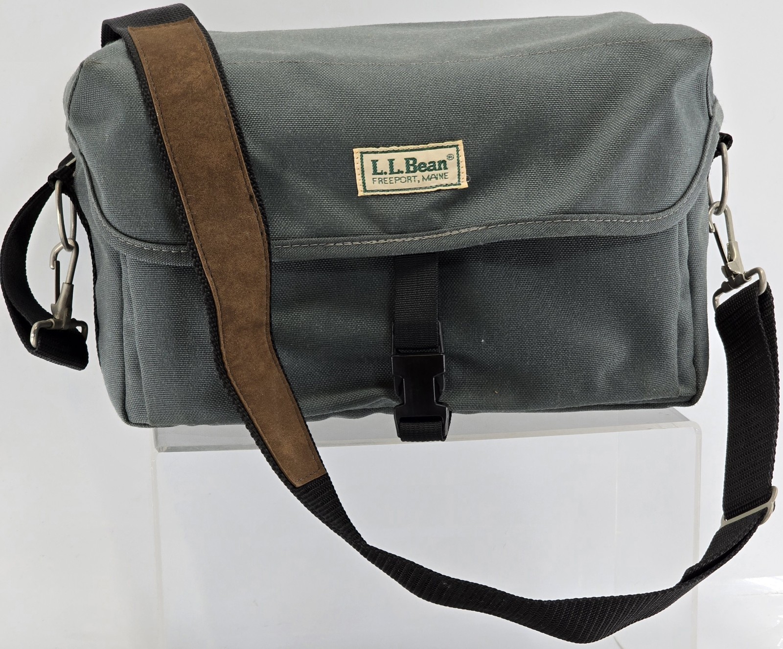 Vintage LL Bean Freeport Maine Boat Shoulder Bag - Great Lea