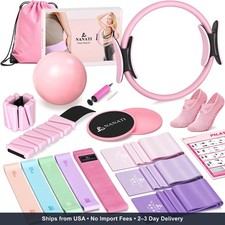 Pilates Kit, Home Pilates Workout Kit for Women, Pilates Equipment with 14.5" Pi