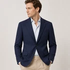 Men Suitsupply Blazer Lazio Wool S110 REDA Treacable wool Blue EU54 US44