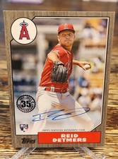 2022 Topps Update Reid Detmers 35th Anniversary 1987 Black Auto RC #’d 057/199