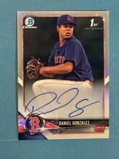 2018 Bowman Chrome Prospect Autograph Refractor #CPADG Daniel Gonzalez /499