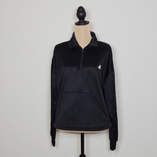 Adidas Sportswear Soft Lux Quarter-Zip Sweatshirt Black HD3909 Womens Large