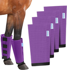 Mesh Horse Fly Boots Set of 4, Loose Fitting Leggings for Horses, Reduce Stressf