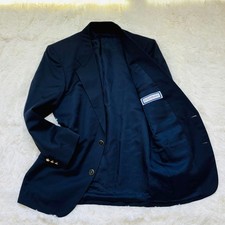 Yves Saint Laurent Navy Blazer Tailored Jacket Gold Button YSL Logo