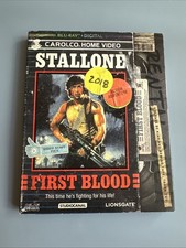 FIRST BLOOD Blu-Ray W/ OOP VHS Retro Slipcover Stallone Rambo - NO DIGITAL