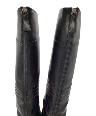 JIL SANDER ロングブーツ ポインテッドトゥ サイドジップ 本革 37 JIL SANDER Pointed-toe leather long boots black ポインテッドトゥ