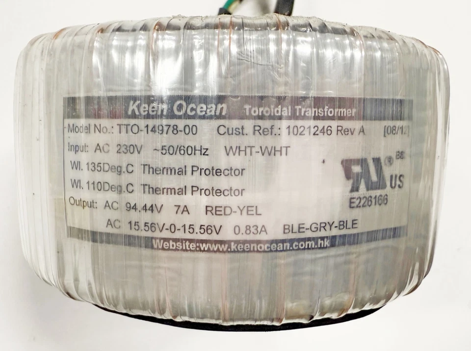 Keen Ocean Toroidal Transformer 230VAC in 94.4v/15.56V TTO-14978-00 Sciex 4600 - Image 2 of 3