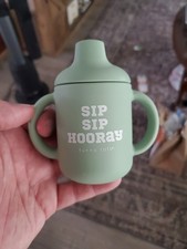 Silicone Toddler Sippy Cup Learning Straw Cup Handles No spill Cup