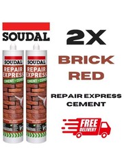 2X Brick Red Soudal Repair Express mortar cement