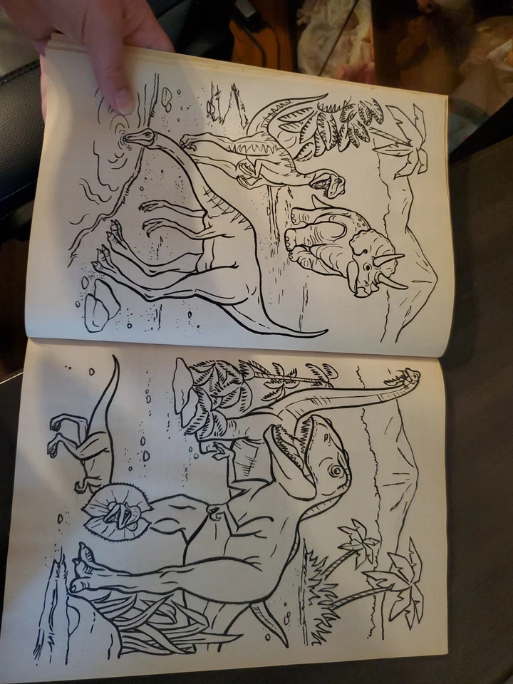 90s Item Vintage 1993 Jurassic Park Coloring Book- Read Description - Image 3 of 4