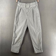 Vintage GAP Hi Rise Corduroy Pants Womens M Grey Front Pleats Retro