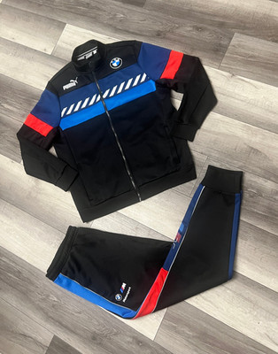 PUMA BMW Motorsports Men's Tracksuit Black Blue Red SDS Jacket XL + Pants XL