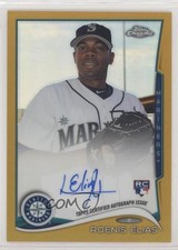 2014 Topps Chrome Rookie Auto Gold Refractor 20/50 Roenis Elias #RE Auto 2u3