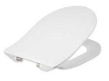 Amazon Basics Matte Finish Urea Slim Toilet Seat Classical D-shape