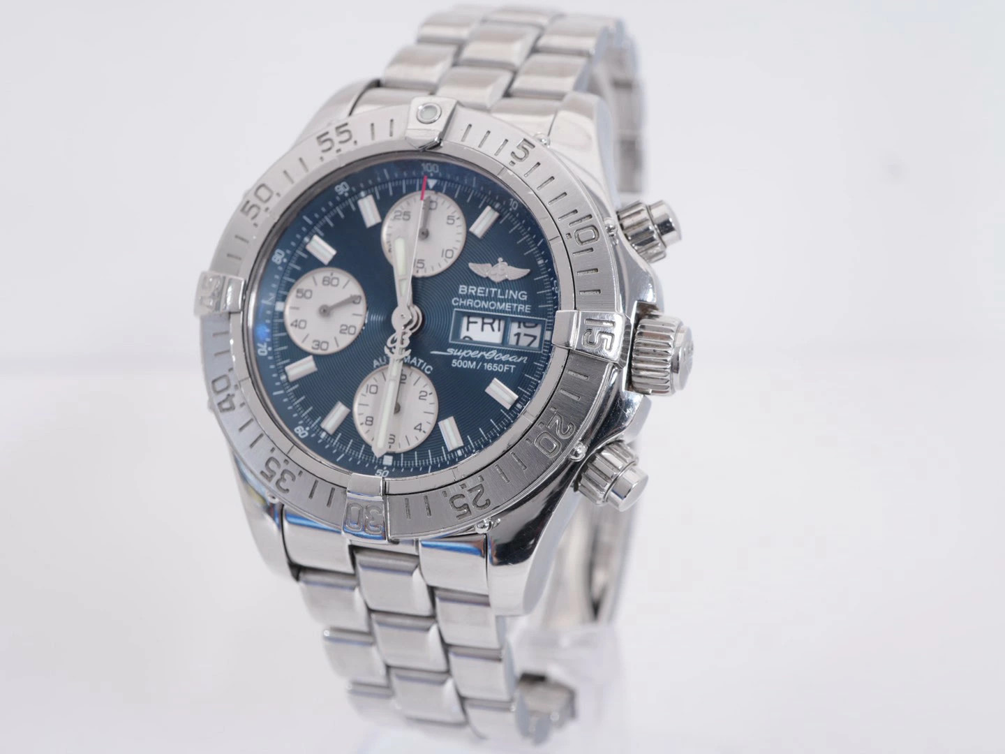Breitling Superocean Chronograph A13340 Stainless Steel 42mm Blue Dial #WJW271