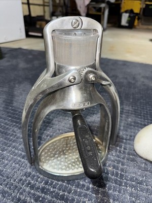 ROK Presso Manual Espresso Coffee Press Maker Silver - Works Great! Vintage  