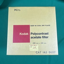 Kodak Polycontrast Acetate Filter PC1 1/2 Cat 143 0057 150mmx150mm