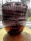 Vintage PYREX 7401-S Ribbed Amethyst Purple 3-Cup Glass Mixing Bowl set of 4