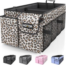 HOTOR Trunk Organizer - Foldable Car Organizer for SUVs Sedans Storage