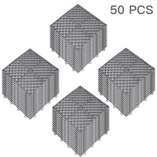 Uimoso 50 Pack Interlocking Drainage Floor Mat 12"x 12" PVC Non-Slip Floor Tiles