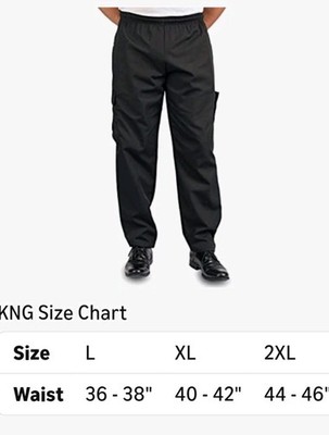 Men's and Women's Black Chef Pants, Baggy Cargo Style Chef Pants, Restaurant ...