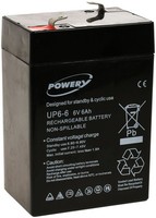 Powery Blei-Gel Akku FüR Kinderquad Peg Perego Feber 6V 6Ah (Ersetzt Auch 4Ah, 4