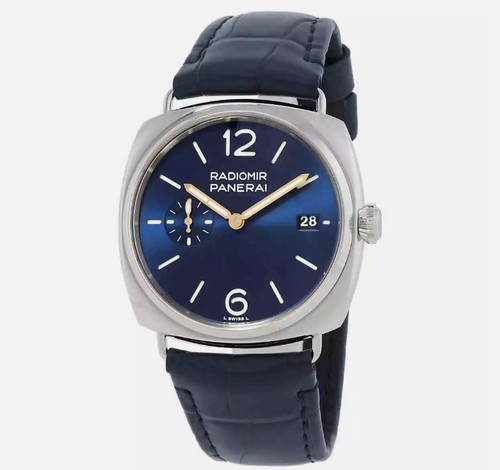 Panerai Radiomir Quaranta 40mm Automatic Blue Dial Leather Men's Watch PAM01571