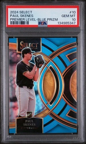 2024 Panini Select Premier Level Paul Skenes #10 Blue Prizm /199 PSA 10 GEM MINT