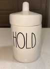 Rae Dunn by magenta HOLD small ceramic jar with lid 6” Dimpled