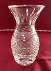 Vintage Waterford Crystal Glandore Pattern Floral Vase - 5 1/2 Inches Tall