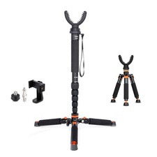 Hunting Monopod Shooting Stick Tripod Stand Gun Rifle Shooting Rest Aluminum ...