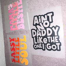 Set of 3 iron on transfer Sassy Little Soul Mama's Little Bestie