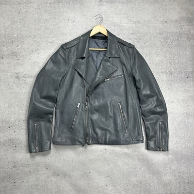 DROMe Giubbo Uomo Pelle Man's Biker Leather Lambskin Jacket Size XL