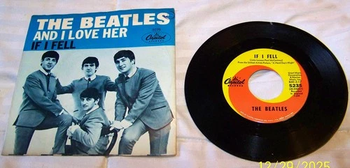 The Beatles 45 record w/ picture sleeve "And I Love Her / If I Fell"