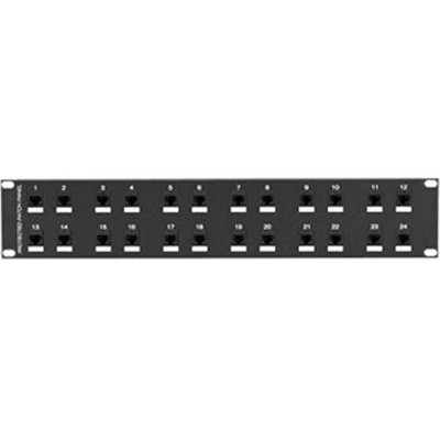 Black Box JSM114A CAT6 Surge-Protected Patch Panel 24-Port 2U