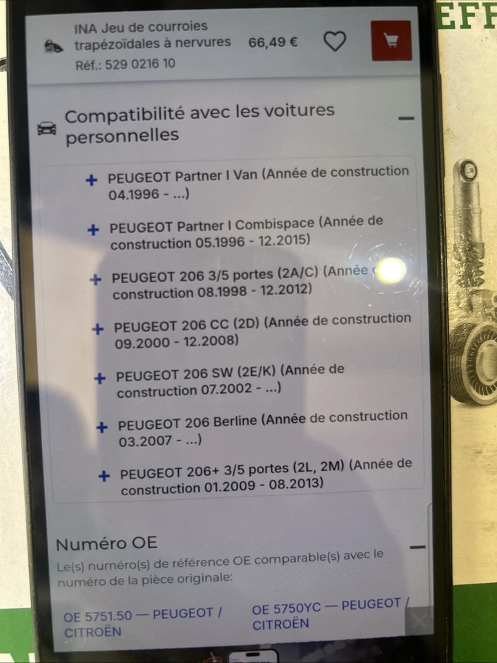 Kit de courroies d'accessoire INA 529 0216 10 - Photo 3/4