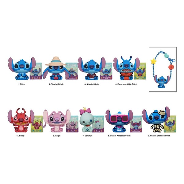 Lilo & Stitch Pvc-Taschenclips Stitch-AnhäNger Mit Int.-Figuren-image