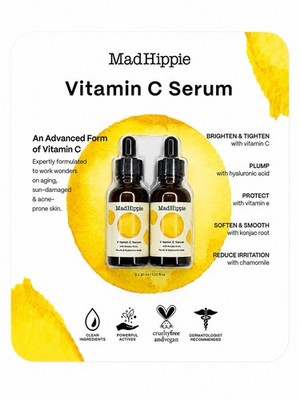 2 PK. Mad Hippie Vitamin C Serum 1.02 Fl /Oz (30 ML) Ea.  EXP: 03/28