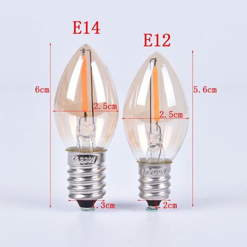 E14/E12 C7 Led Bulb 0.5W LED Lamp LED Filament Light Chandelier LED Edison B~pd - Picture 3 of 11
