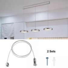 2x Ceiling Suspension Kit Hanging Line 1m Suspension Cables 