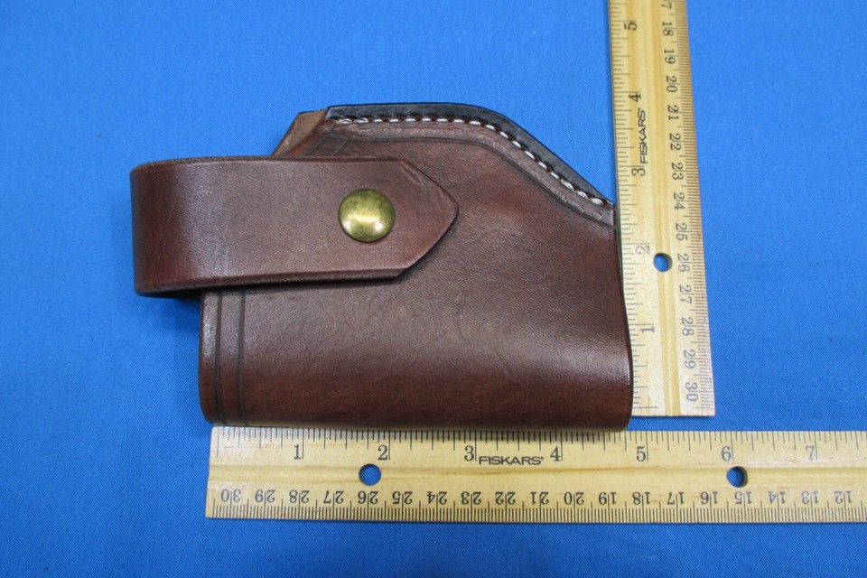 J&J RUGER LCP MAX 380 OWB 2-SLOT PANCAKE BELT CARRY FORMED LEATHER